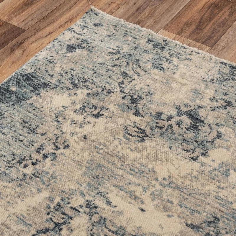 Aura Distressed Blue Large Area Rugs For Living Room Area Rugs LOOMLAN By LOOMLAN