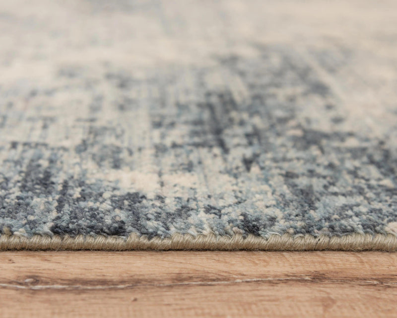 Aura Distressed Blue Large Area Rugs For Living Room Area Rugs LOOMLAN By LOOMLAN