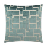 Aura Mist Teal Throw Pillow With Insert Throw Pillows LOOMLAN By D.V. Kap