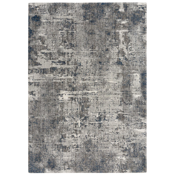 Auri Abstract Gray/ Blue Large Area Rugs For Living Room Area Rugs LOOMLAN By LOOMLAN