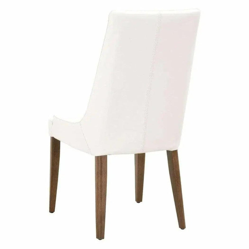 Aurora Alabaster Leather Upholstered Armless Dining Chair (Set Of 2)