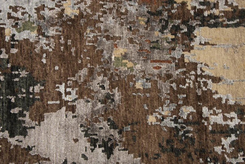 Ausa Abstract Brown Large Area Rugs For Living Room Area Rugs LOOMLAN By LOOMLAN