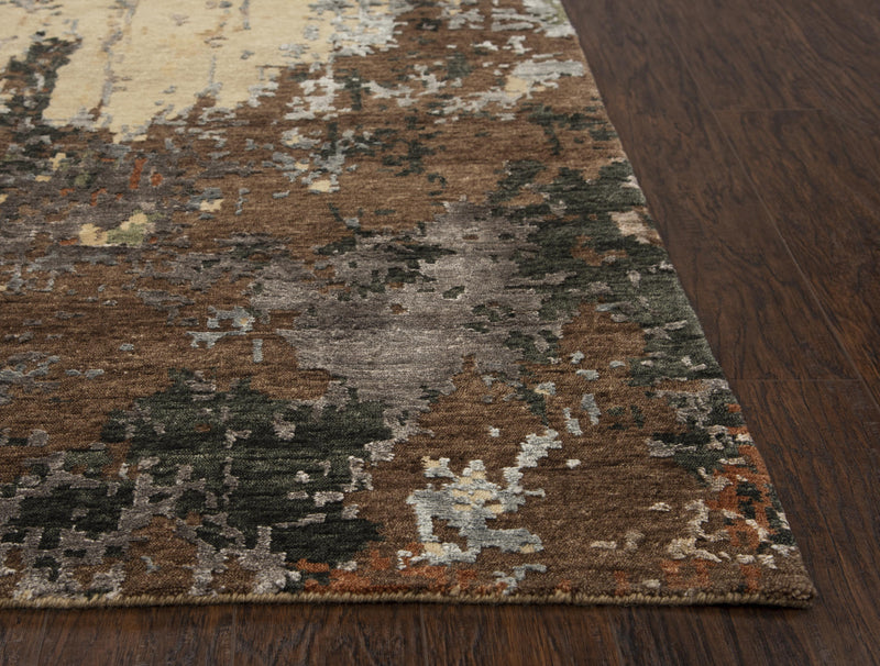 Ausa Abstract Brown Large Area Rugs For Living Room Area Rugs LOOMLAN By LOOMLAN