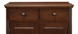 Austrian Hall Cabinet Walnut Slim Cabinet With Drawers Buffets & Curios LOOMLAN By Sarreid