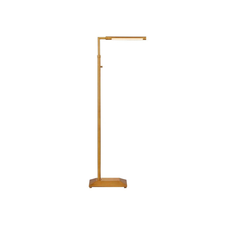 Autrand Metal and Acrylic Gold Floor Lamp Floor Lamps LOOMLAN By Currey & Co