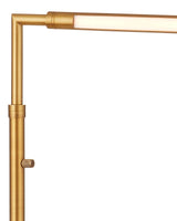 Autrand Metal and Acrylic Gold Floor Lamp Floor Lamps LOOMLAN By Currey & Co