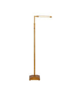 Autrand Metal and Acrylic Gold Floor Lamp Floor Lamps LOOMLAN By Currey & Co