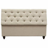 Ave Tufted Lift-Top Storage Trunk Desert Sand Linen Ottomans LOOMLAN By Diamond Sofa