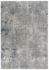 Aver Abstract Gray/ Blue Large Area Rugs For Living Room Area Rugs LOOMLAN By LOOMLAN