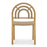 Avery Natural Solid Oak and Paper Rope Armless Dining Chair – Set Of Two Dining Chairs LOOMLAN By Moe's Home