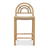 Avery Natural Solid Oak and Paper Rope Counter Stool Counter Stools LOOMLAN By Moe's Home