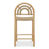 Avery Natural Solid Oak and Paper Rope Counter Stool Counter Stools LOOMLAN By Moe's Home