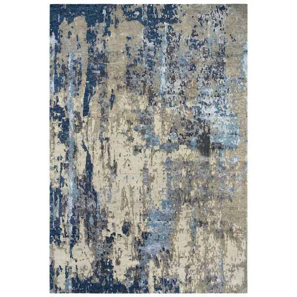 Avid Abstract Dark Blue Large Area Rugs For Living Room Area Rugs LOOMLAN By LOOMLAN