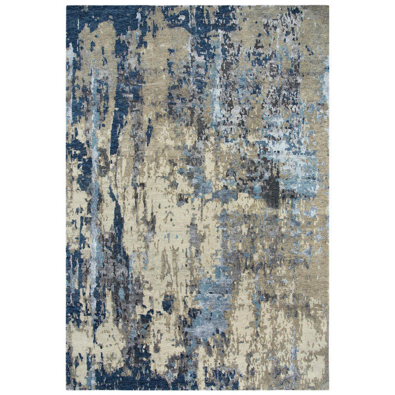 Avid Abstract Dark Blue Large Area Rugs For Living Room Area Rugs LOOMLAN By LOOMLAN