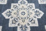 Avit Central Medallion Dark Blue Large Area Rugs For Living Room Area Rugs LOOMLAN By LOOMLAN