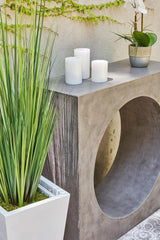 Avva Fiber Reinforced Concrete Rectangular Console Table Outdoor Console Tables LOOMLAN By Urbia