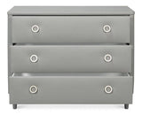 Avvolto Upholstered Mdf Grey 3 Drawer Dresser Dressers LOOMLAN By Sarreid