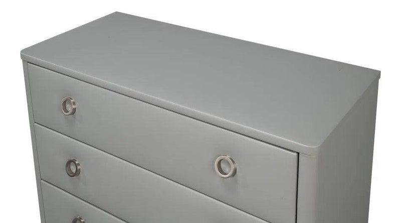 Avvolto Upholstered Mdf Grey 3 Drawer Dresser Dressers LOOMLAN By Sarreid