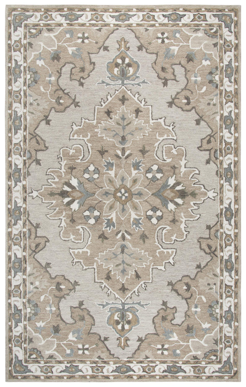Awad Central Medallion Tan Large Area Rugs For Living Room Area Rugs LOOMLAN By LOOMLAN