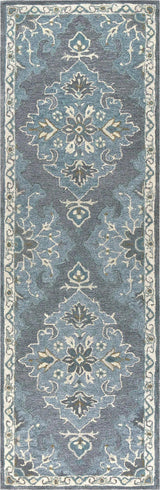 Awat Central Medallion Dark Gray Large Area Rugs For Living Room Area Rugs LOOMLAN By LOOMLAN