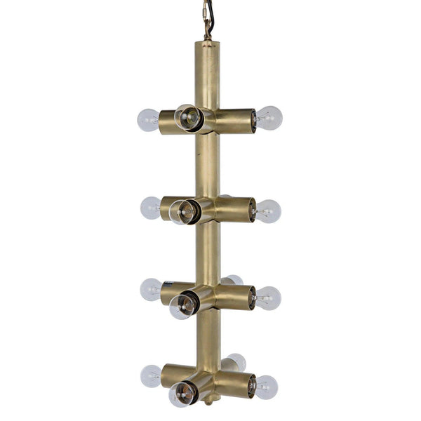 Axe Metal Chandelier With Brass Finish Chandeliers LOOMLAN By Noir