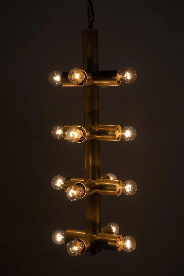 Axe Metal Chandelier With Brass Finish Chandeliers LOOMLAN By Noir