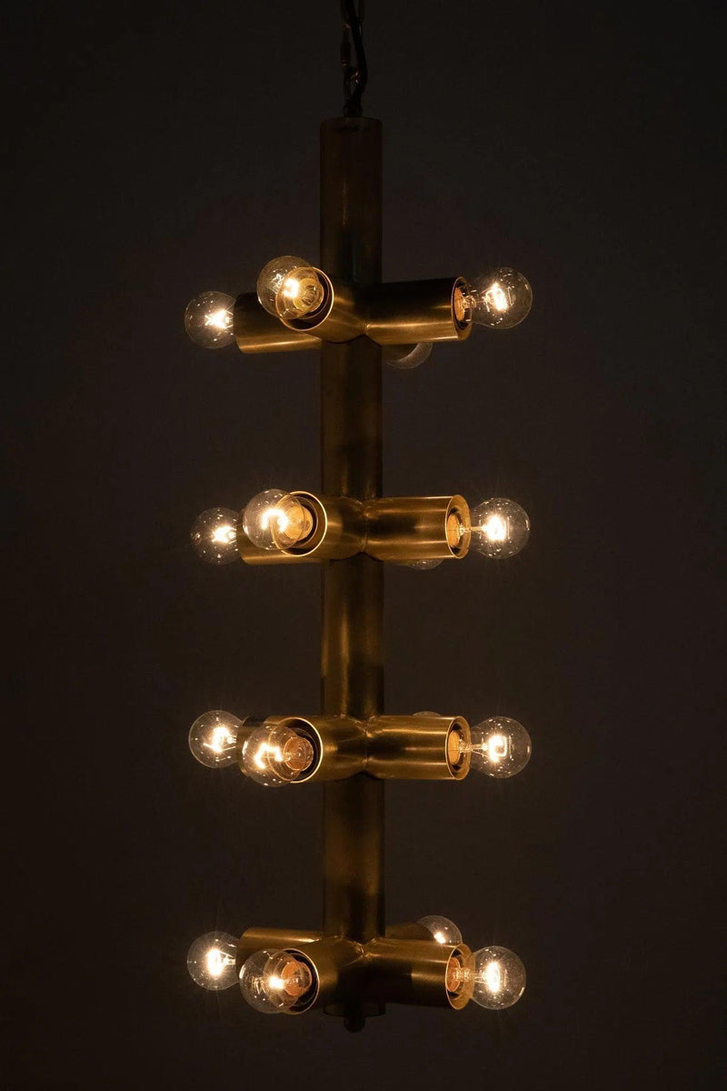 Axe Metal Chandelier With Brass Finish Chandeliers LOOMLAN By Noir