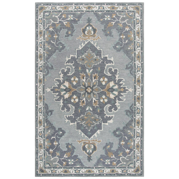 Axel Central Medallion Gray Large Area Rugs For Living Room Area Rugs LOOMLAN By LOOMLAN