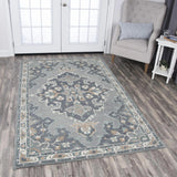 Axel Central Medallion Gray Large Area Rugs For Living Room Area Rugs LOOMLAN By LOOMLAN