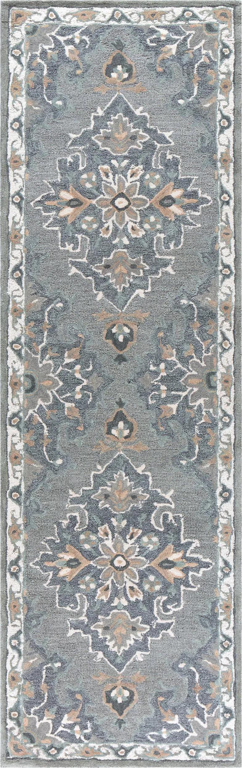 Axel Central Medallion Gray Large Area Rugs For Living Room Area Rugs LOOMLAN By LOOMLAN