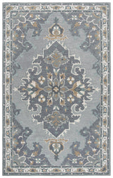 Axel Central Medallion Gray Large Area Rugs For Living Room Area Rugs LOOMLAN By LOOMLAN