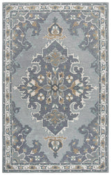 Axel Central Medallion Gray Large Area Rugs For Living Room Area Rugs LOOMLAN By LOOMLAN