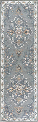 Axel Central Medallion Gray Large Area Rugs For Living Room Area Rugs LOOMLAN By LOOMLAN