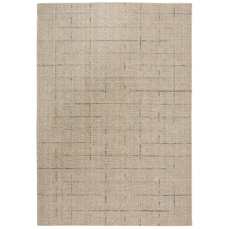 Ayon Solid Beige Area Rugs For Living Room Area Rugs LOOMLAN By LOOMLAN