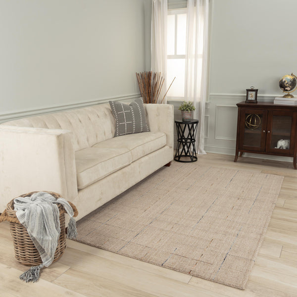 Ayon Solid Beige Area Rugs For Living Room Area Rugs LOOMLAN By LOOMLAN