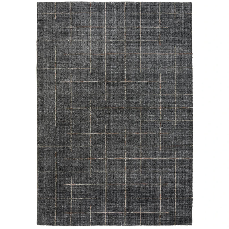 Azor Solid Charcoal Area Rugs For Living Room Area Rugs LOOMLAN By LOOMLAN