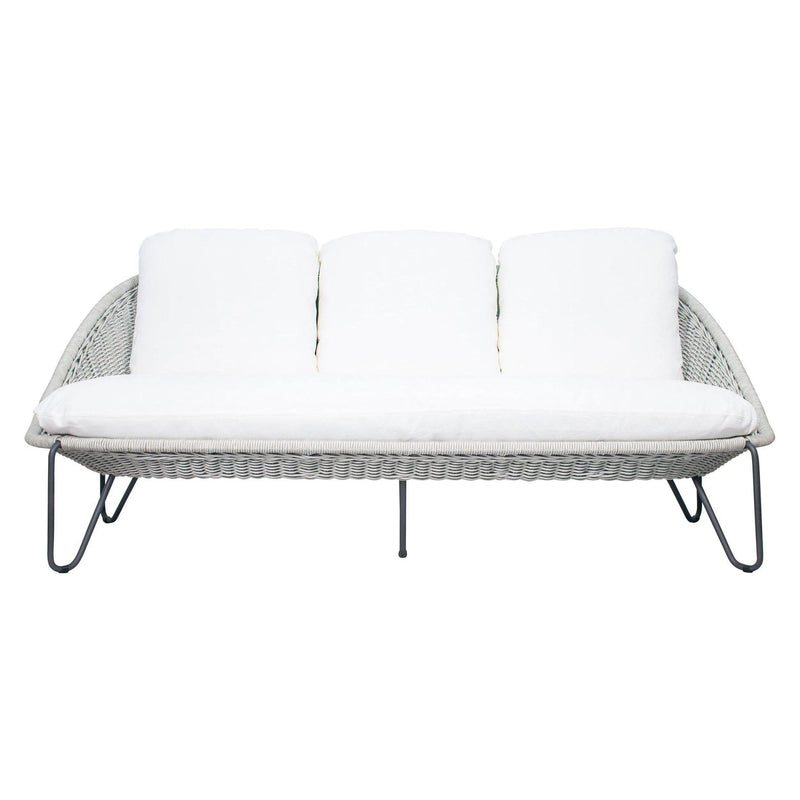 Azores 3 Seat Sofa - Coconut White Outdoor Sofa Outdoor Sofas & Loveseats LOOMLAN By Seasonal Living