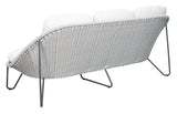 Azores 3 Seat Sofa - Coconut White Outdoor Sofa Outdoor Sofas & Loveseats LOOMLAN By Seasonal Living