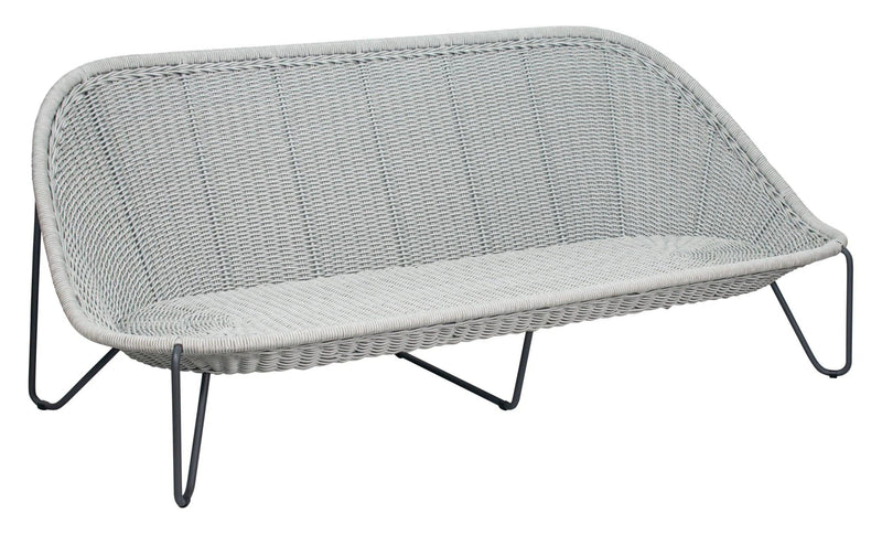 Azores 3 Seat Sofa - Coconut White Outdoor Sofa Outdoor Sofas & Loveseats LOOMLAN By Seasonal Living