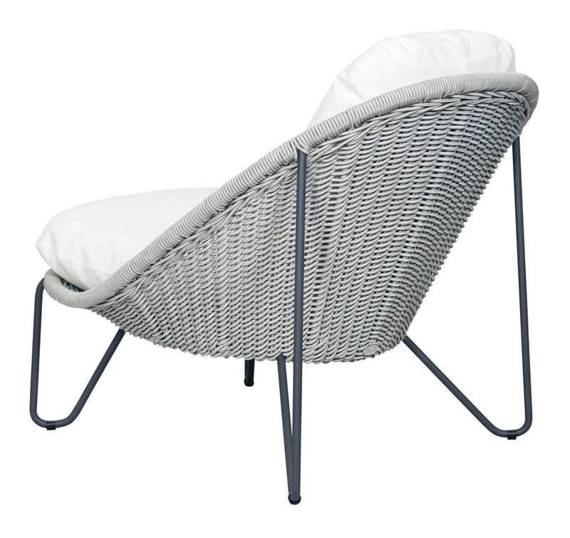 Azores Lounge Chair - Coconut White Outdoor Lounger Chair Outdoor Lounge Chairs LOOMLAN By Seasonal Living