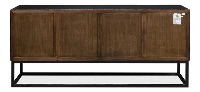 Aztec Black Sideboard Black Buffet for Dining Room Sideboards LOOMLAN By Sarreid