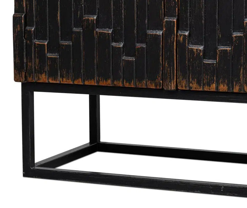 Aztec Black Sideboard Black Buffet for Dining Room Sideboards LOOMLAN By Sarreid