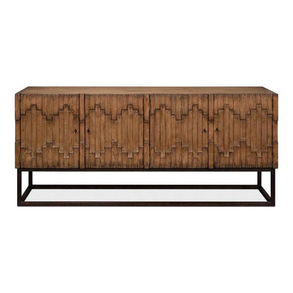 Aztec Brown Sideboard Black Buffet for Dining Room Sideboards LOOMLAN By Sarreid