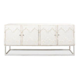 Aztec White Sideboard Black Buffet for Dining Room Sideboards LOOMLAN By Sarreid