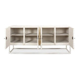 Aztec White Sideboard Black Buffet for Dining Room Sideboards LOOMLAN By Sarreid