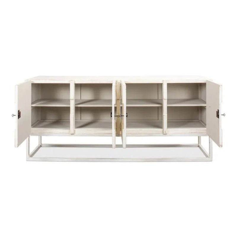 Aztec White Sideboard Black Buffet for Dining Room Sideboards LOOMLAN By Sarreid