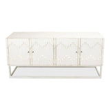 Aztec White Sideboard Black Buffet for Dining Room Sideboards LOOMLAN By Sarreid