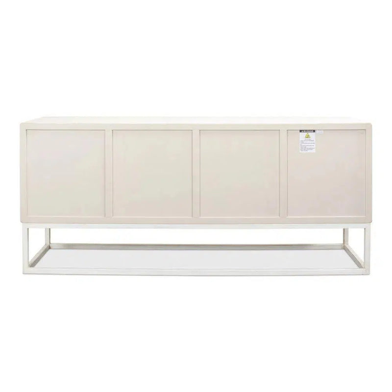 Aztec White Sideboard Black Buffet for Dining Room Sideboards LOOMLAN By Sarreid