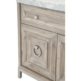 Azure Natural Grey Accent Cabinet With White Carrera Marble Accent Cabinets LOOMLAN By Essentials For Living