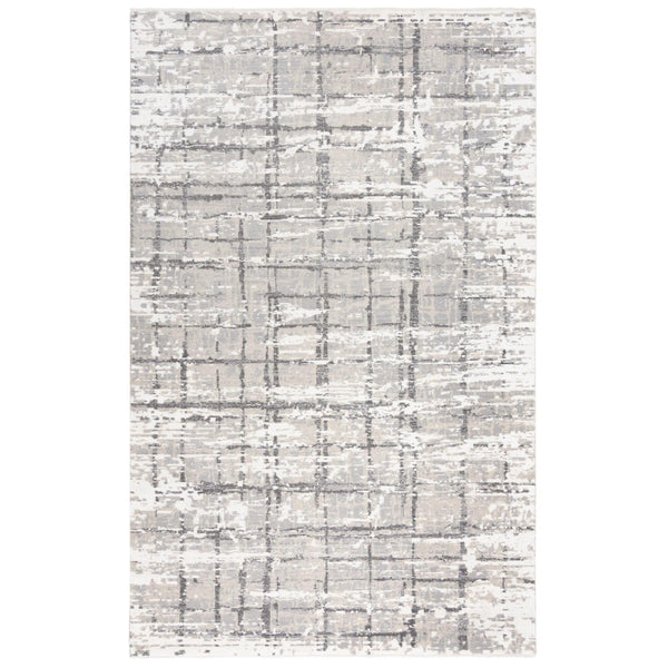 Baan Abstract Ivory/ Gray Large Area Rugs For Living Room Area Rugs LOOMLAN By LOOMLAN